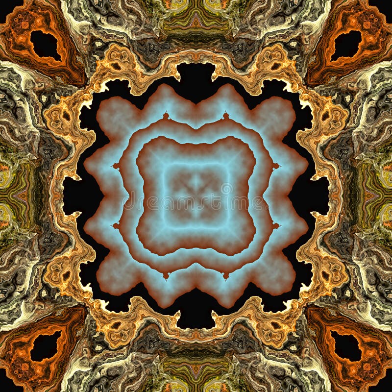 3d kaleidoscopic fractal pattern royalty free illustration