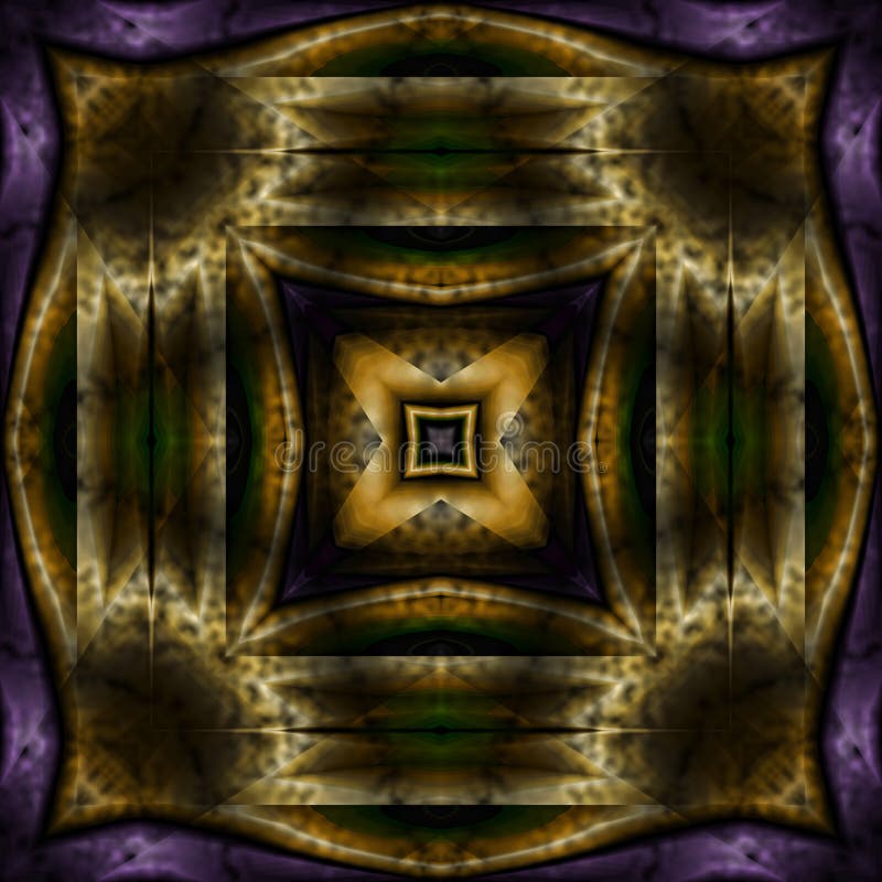 3d kaleidoscopic fractal pattern royalty free illustration