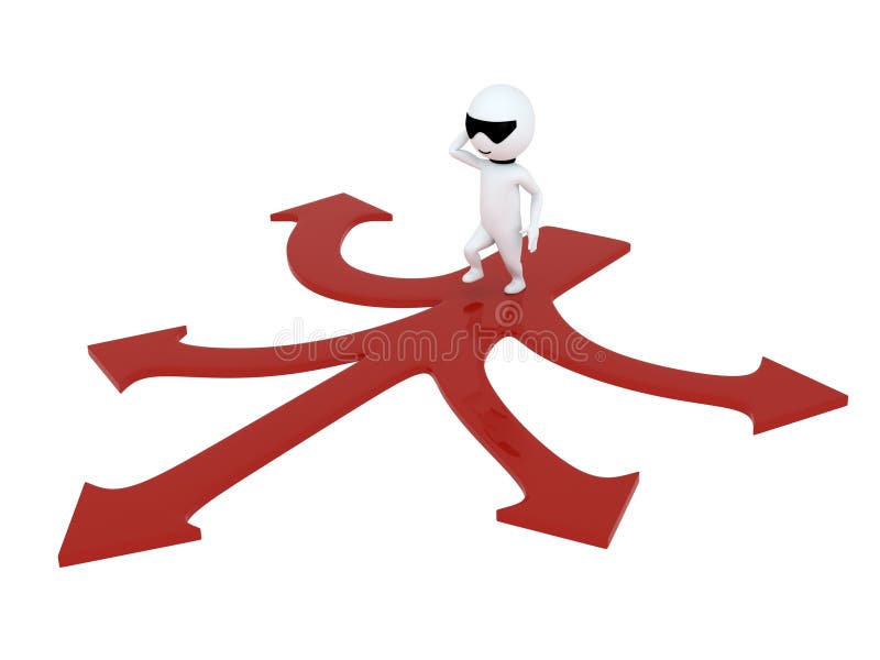 mensen die een keus op kruispunten maken vector illustratie mensen die een keus op kruispunten maken vector illustratie