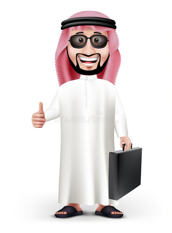 3D Knappe Saoediger - Arabische Mens in Traditionele Kleding stock illustratie 3D Knappe Saoediger - Arabische Mens in Traditionele Kleding stock illustratie