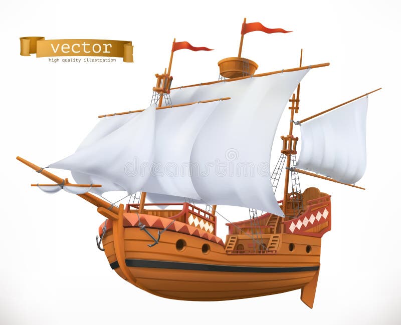 3 d krajobrazu rejsów statku słońca 3d ikona wektor ilustracji 3 d krajobrazu rejsów statku słońca 3d ikona wektor ilustracji