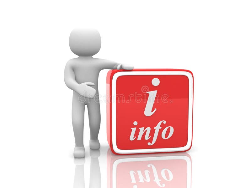 3d la gente - informazioni del bottone della persona. royalty illustrazione gratis