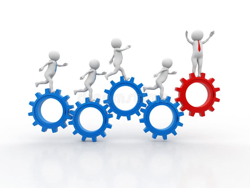 3d la gente - uomo, persona che esegue le ruote in marcia Meccanismo di ingranaggio e dell'uomo d'affari, Team Work Concept illustrazione vettoriale 3d la gente - uomo, persona che esegue le ruote in marcia Meccanismo di ingranaggio e dell'uomo d'affari, Team Work Concept illustrazione vettoriale