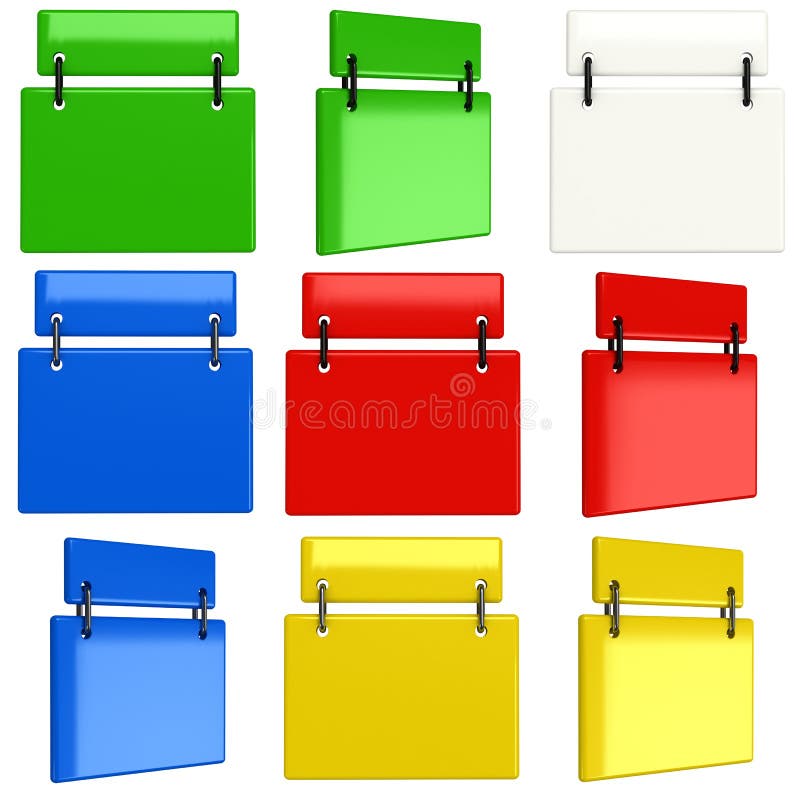 3D label - place for an inscription vector illustration