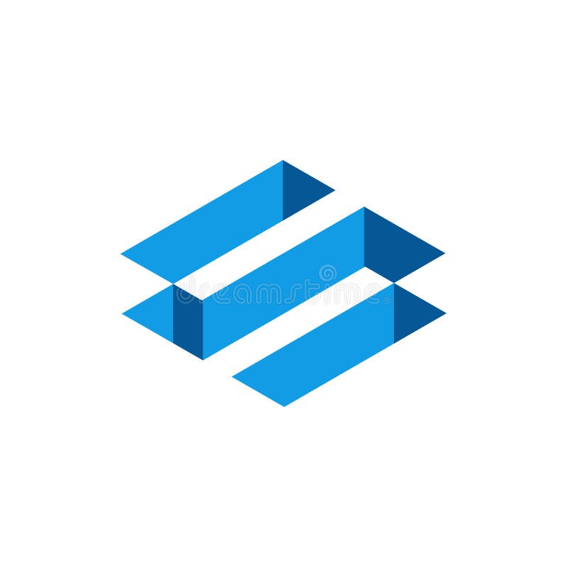 3D letra isométrica azul S, letra abstracta S Logo Design Ilustraci?n del vector stock de ilustración 3D letra isométrica azul S, letra abstracta S Logo Design Ilustraci?n del vector stock de ilustración