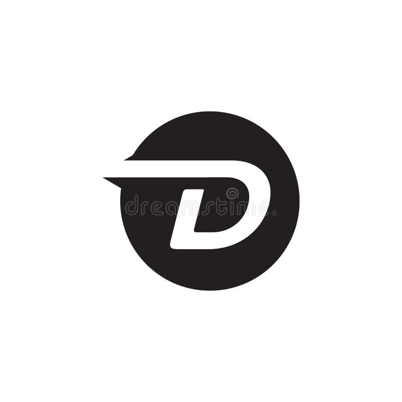 D Letter Initial Logo Design Vector Template Stock Vector