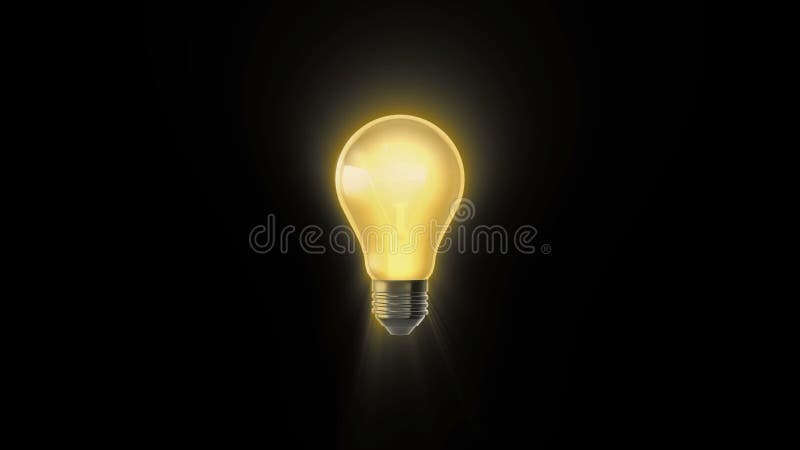 3D light bulb with alpha channel royalty free illustration