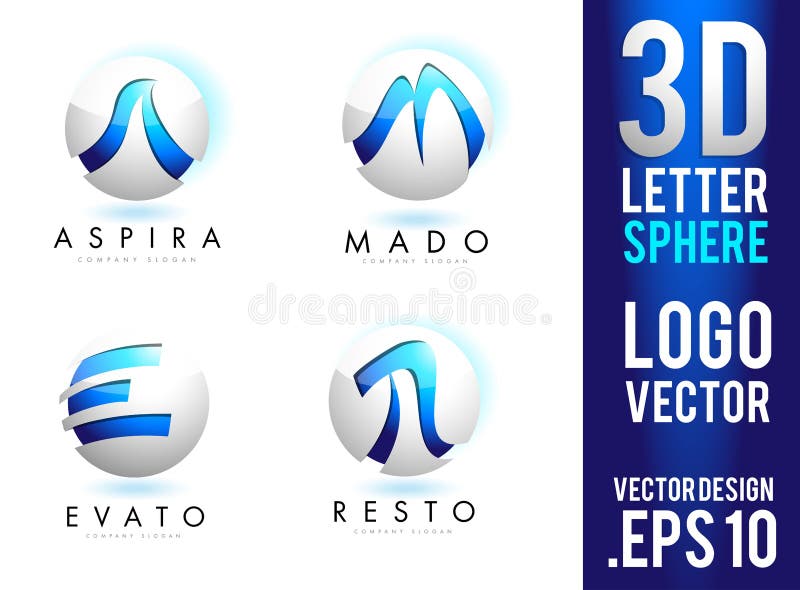 3D listu sfery loga projekta wektor ilustracji 3D listu sfery loga projekta wektor ilustracji