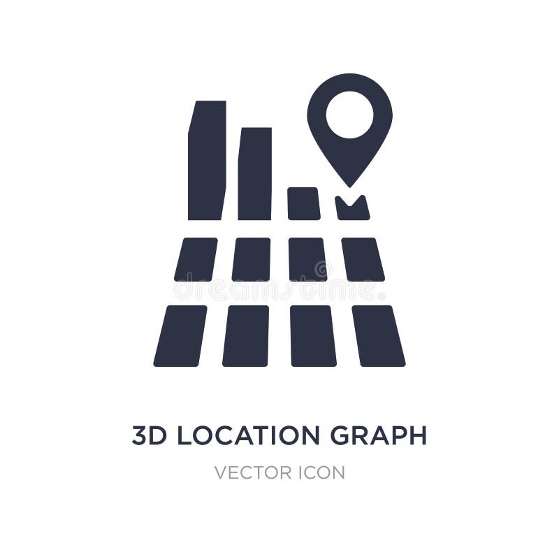 3d location graph icon on white background. Simple element illustration from Business and analytics concept stock illustration 3d location graph icon on white background. Simple element illustration from Business and analytics concept stock illustration