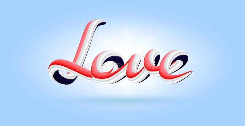 3D Love abstract artistic lettering, vector. royalty free illustration 3D Love abstract artistic lettering, vector. royalty free illustration