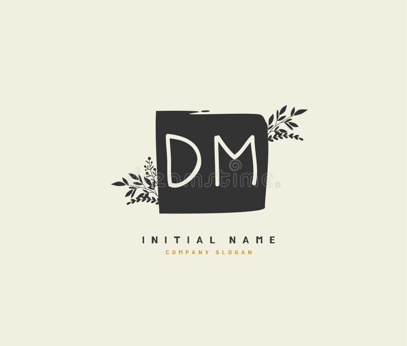 D M DM Beauty Vector Initial Logo, Handwriting Logo of Initial ...