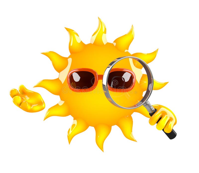 Glass Magnifying Sun Stock Illustrations 359 Glass Magnifying Sun