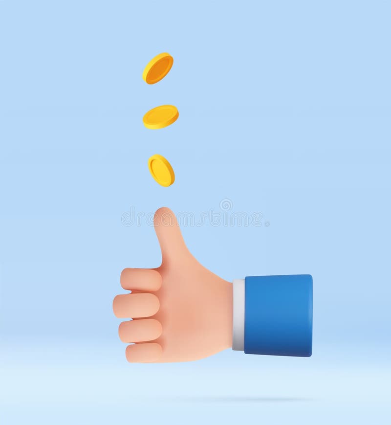 3D Hand of Businessman Tossing Golden Coin. Decision Making by Chance with Coin. Excitement, Luck, Fortune. 3d rendering. Vector illustration. 3D Hand of Businessman Tossing Golden Coin. Decision Making by Chance with Coin. Excitement, Luck, Fortune. 3d rendering. Vector illustration