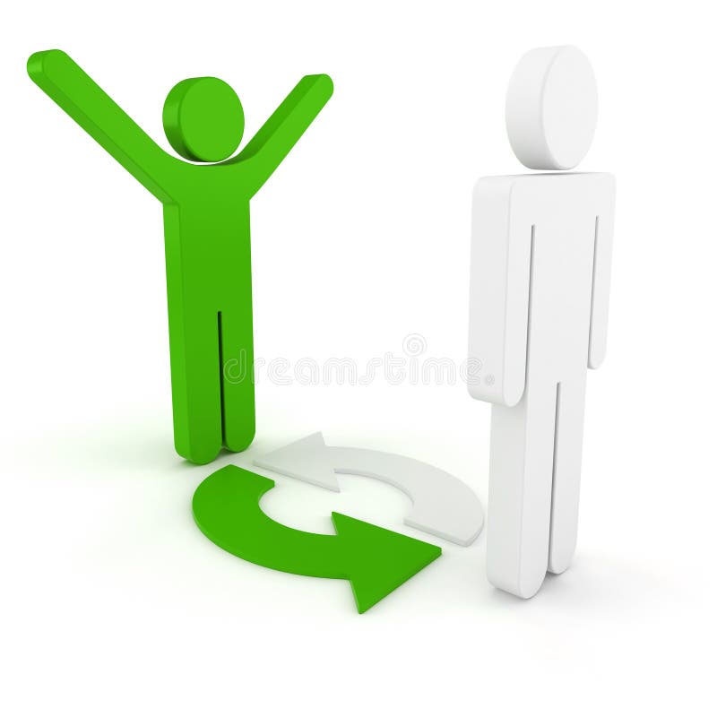 3d man business organization stock illustration