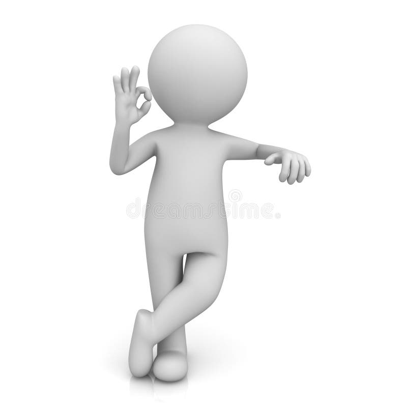 Man Ok Gesture 3D Illustration download in PNG, OBJ or Blend format