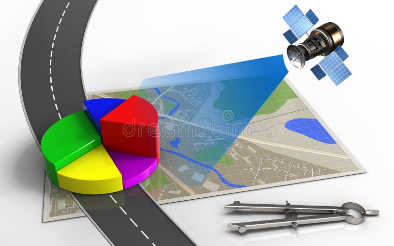 3d map vector illustration