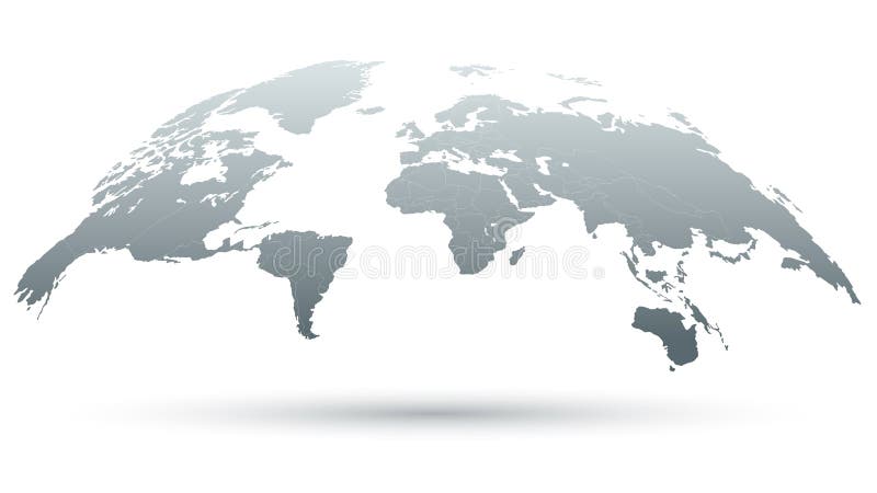 3D Map of the World in Grey royalty free illustration 3D Map of the World in Grey royalty free illustration