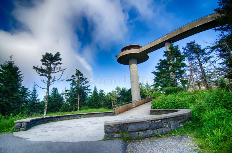 Dôme de Clingmans - parc national de Great Smoky Mountains photographie stock libre de droits Dôme de Clingmans - parc national de Great Smoky Mountains photographie stock libre de droits