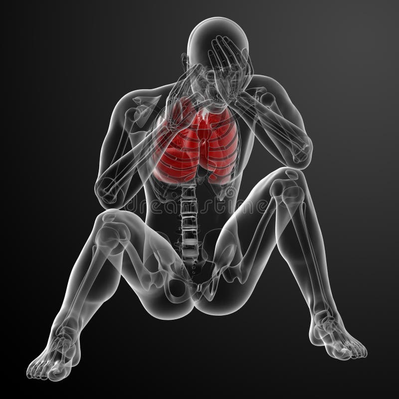 3D medical illustration royalty free illustration