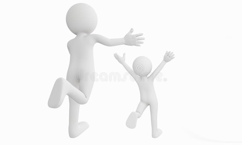 3d mens vanaf andere in werking die wordt gesteld die stock illustratie 3d mens vanaf andere in werking die wordt gesteld die stock illustratie