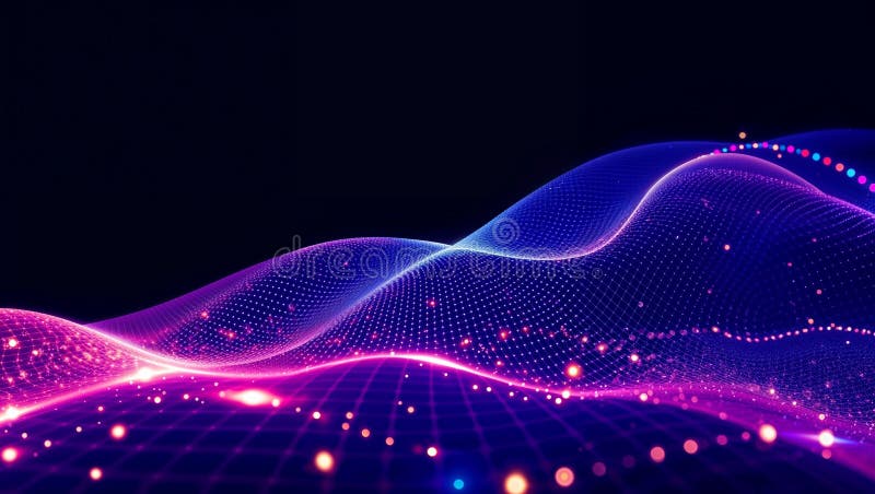 3D Mesh Network Flow Visualization royalty free illustration