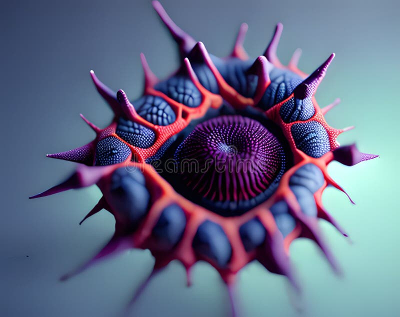 3 d microorganismi del virus del rendering royalty illustrazione gratis