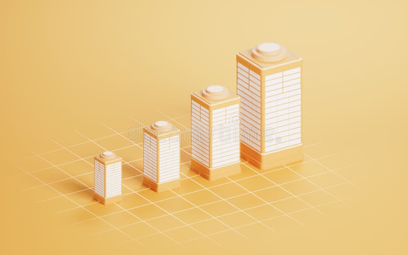 3d model budynki miejskie 3d renderowanie ilustracji