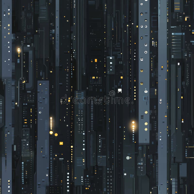 3D modeling displacement map texture in 8K greyscale with a cyberpunk design royalty free stock photos