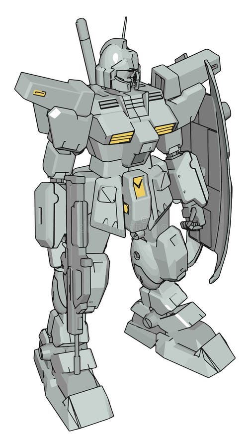 3D-Modell eines Roboters, Illustration, Vektors stock abbildung