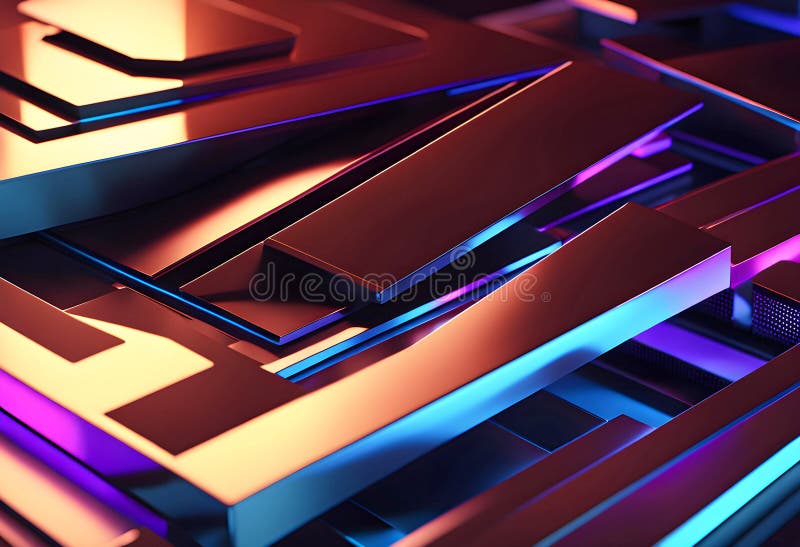 3D Modern Business Background geometric regular shapes royalty free illustration