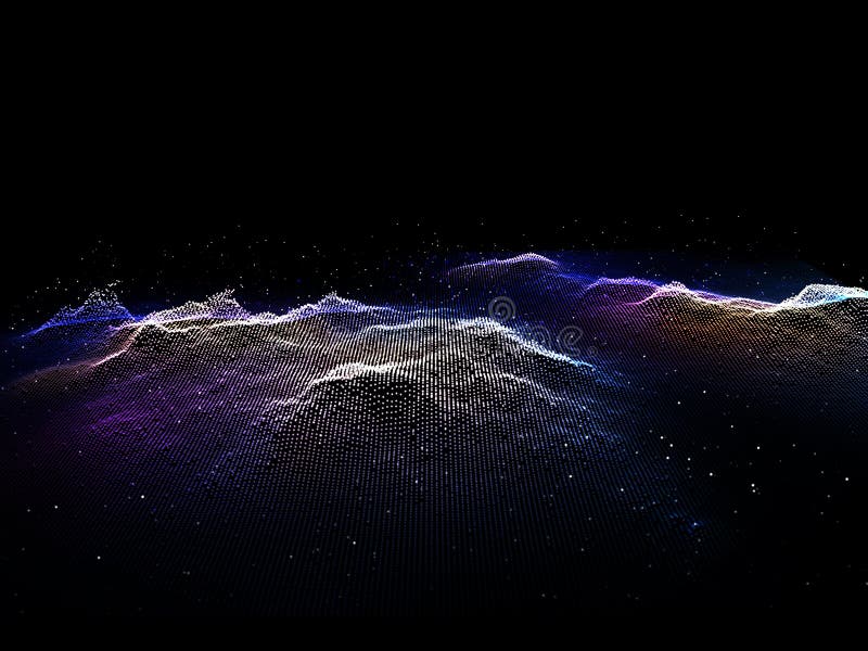 3D modern data techncology network communications design royalty free illustration