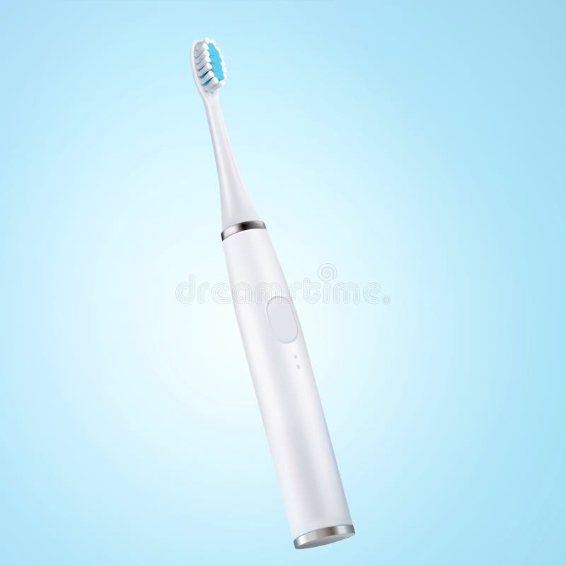 3d modern electric toothbrush stock illustration