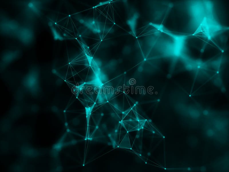 3D modern network connection background with plexus design royalty free illustration