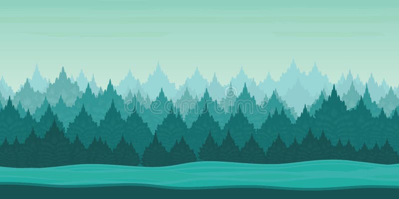 2d modiga applikation för härligt vinterlandskap stock illustrationer