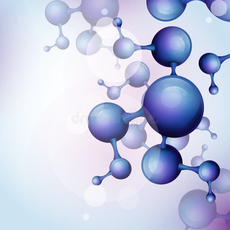 3d Molecule Background. stock illustration