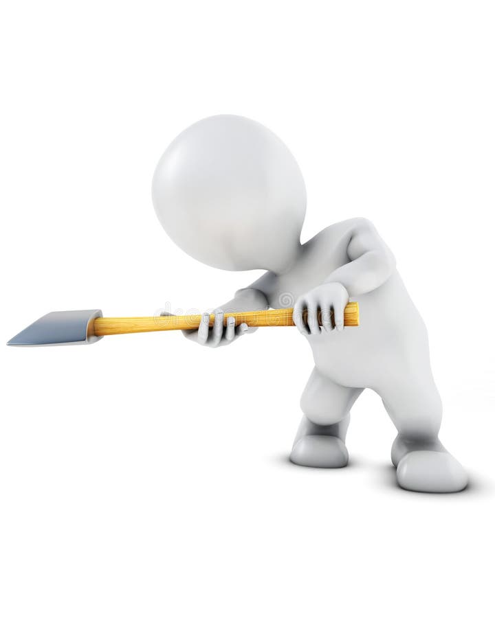 3D Render of Morph Man swinging amd axe. 3D Render of Morph Man swinging amd axe