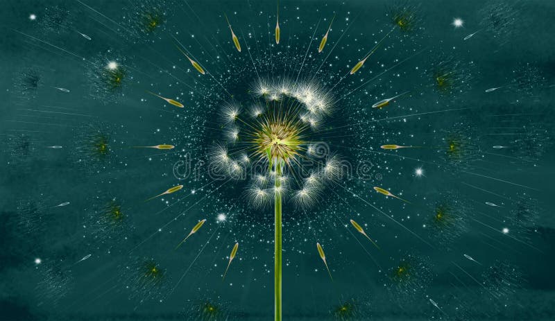 Vintage Dandelion Fabric Wallpaper and Home Decor  Spoonflower