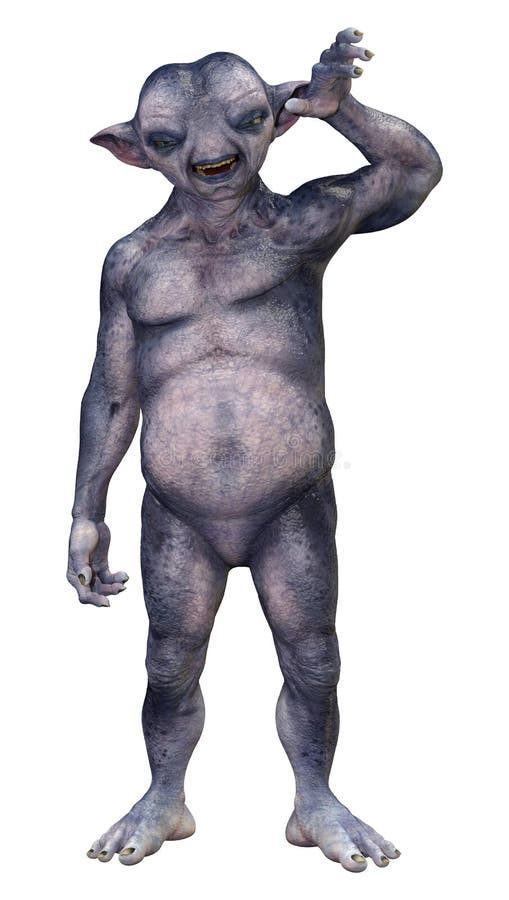 3d niebieski cudzoziemiec na biało ilustracji