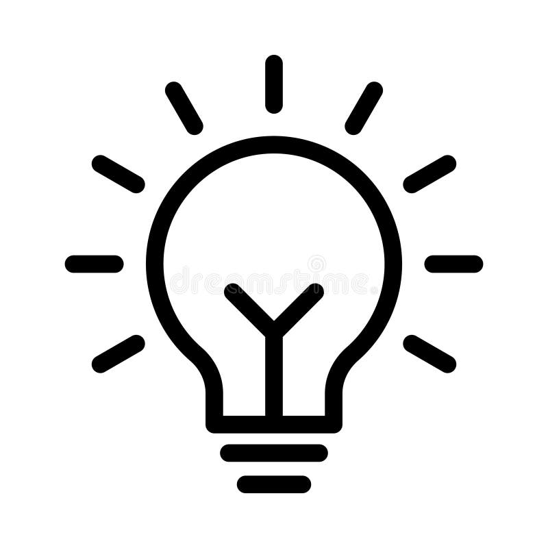 D? nne Linie Vektorikone der Idee stock abbildung