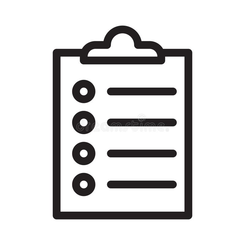 D?nne Linie Vektorikone der Liste vektor abbildung D?nne Linie Vektorikone der Liste vektor abbildung