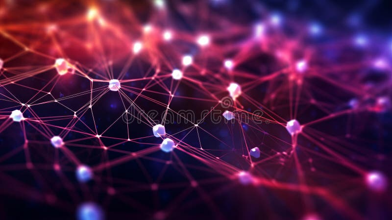 3d-nätverksanslutningar med plexusdesign. generativ ai.