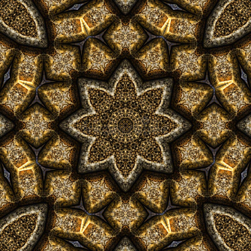 3d octagonal golden metallic surface graphic royalty free illustration