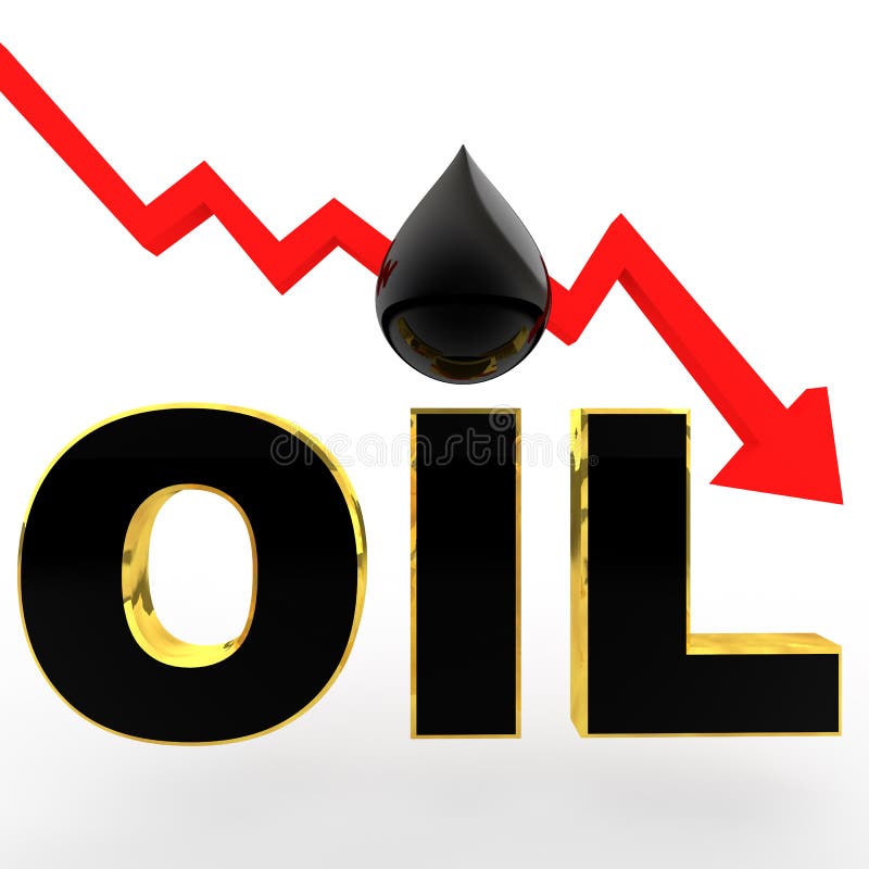 Нефть 3d. Жёсткие цены иллюстрация. Price drop