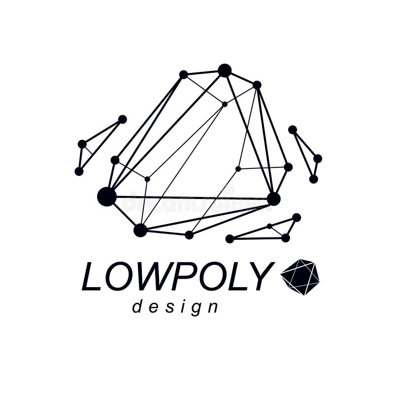 3d ontwerp abstracte vectorvorm. royalty-vrije illustratie