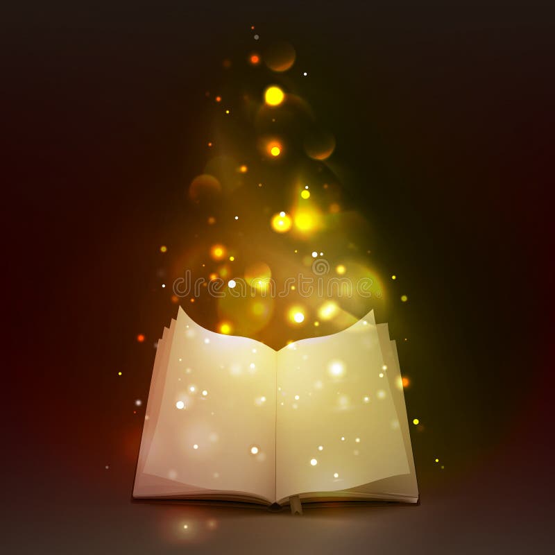 3d Open Book With Magic Lights