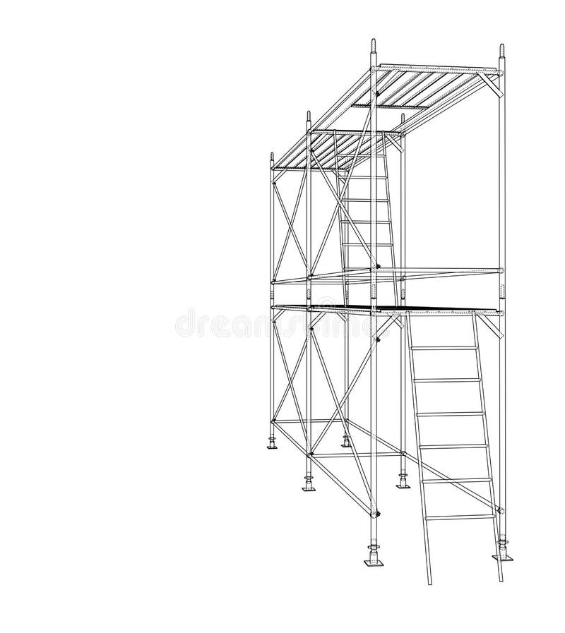 exterior scaffold drawing