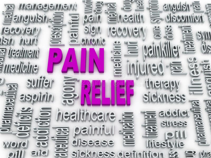 3d pain relief concept illustration design