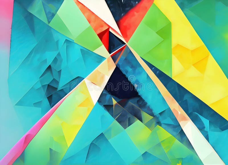 2d de pictură triunghiulară pentru fundal pe digital art generation stock illustration