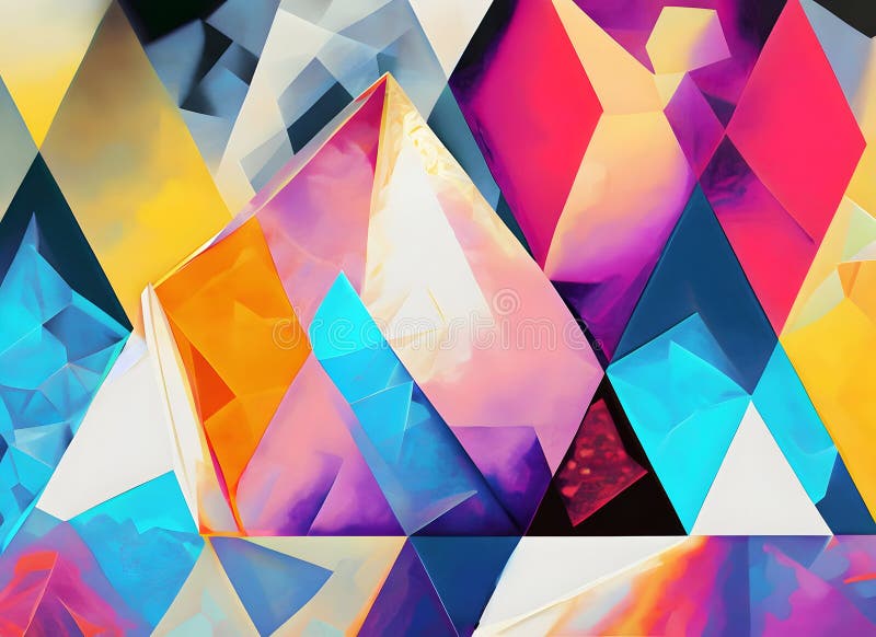 2d de pictură triunghiulară pentru fundal pe digital art generation vector illustration