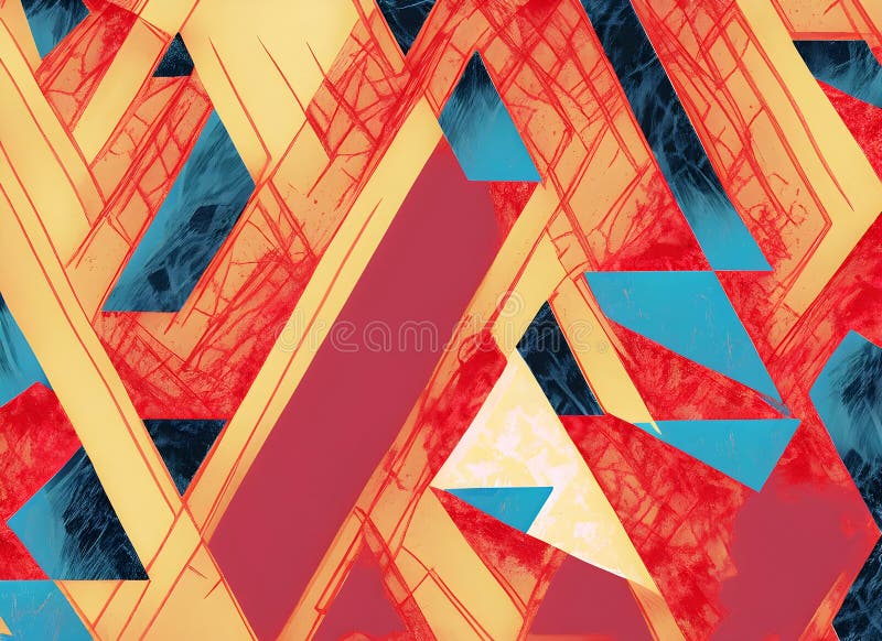 2d de pictură triunghiulară pentru fundal pe digital art generation stock illustration
